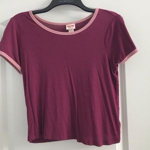 Berry Purple Ringer Tshirt